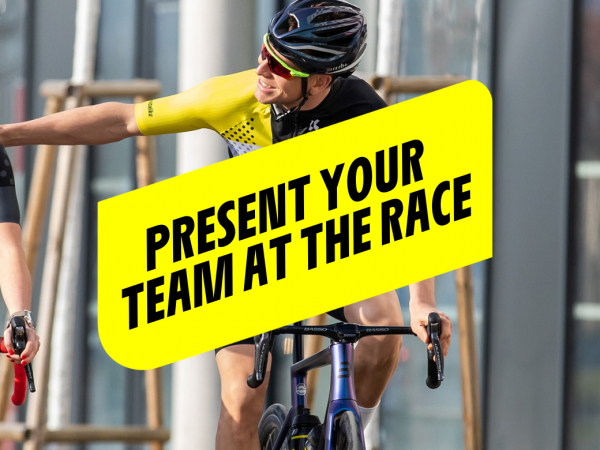 Prompt: Present your team at the race