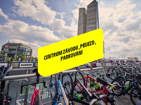 Centrum závodu, příjezd a parkování